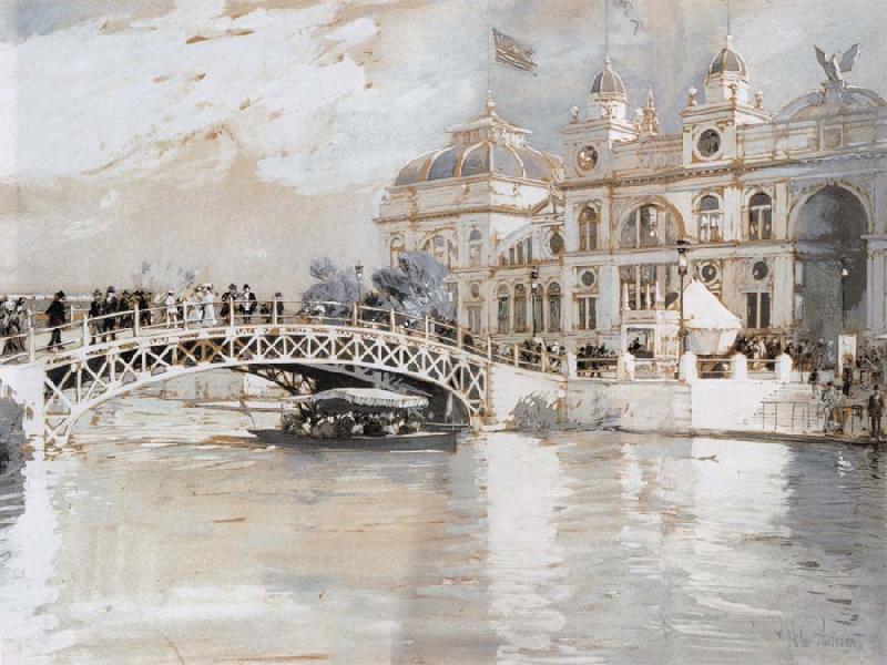 Childe Hassam Columbian Exposition Chicago oil painting image